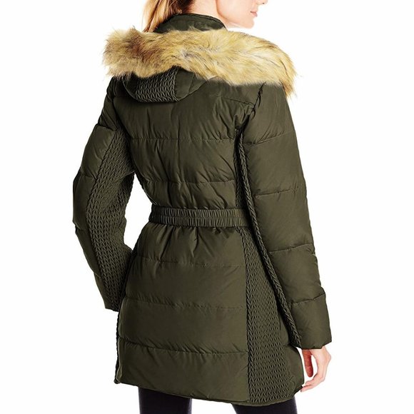 Jones New York Women's Belted Down Coat Jacket. - Picture 2 of 5